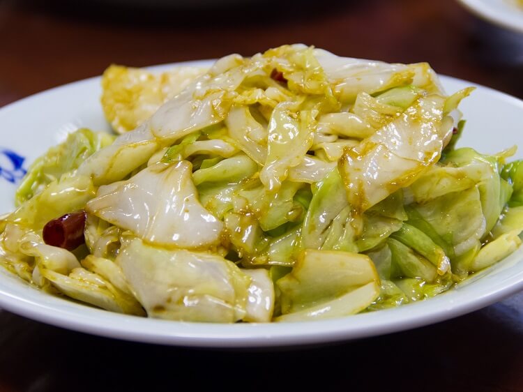 Cooked Chinese cabbage