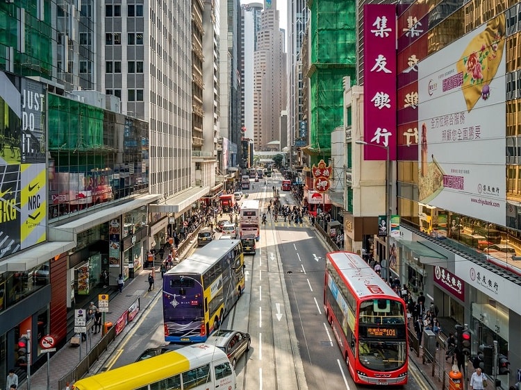 Busy Hong Kong street