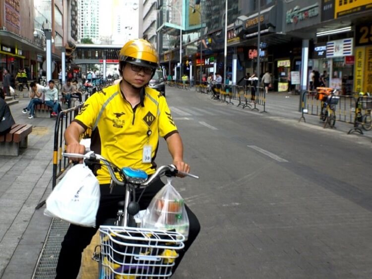 Chinese delivery driver