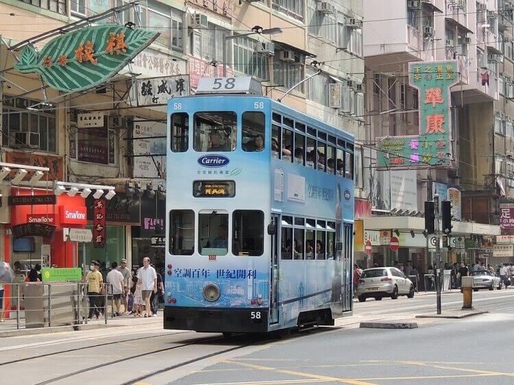 Hong Kong is known for trams